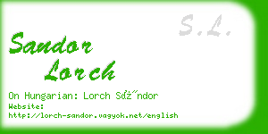 sandor lorch business card